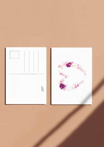 Carte postale Coeur fleuri