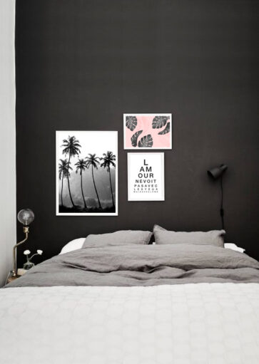 Affiche Palmiers blush – décoration tropical