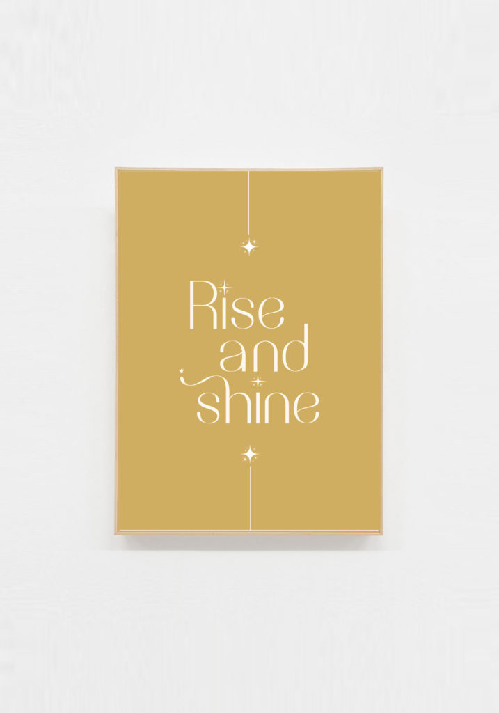 carte postale message positif rise and shine