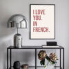 Affiche I love you in french à imprimer – Image 6