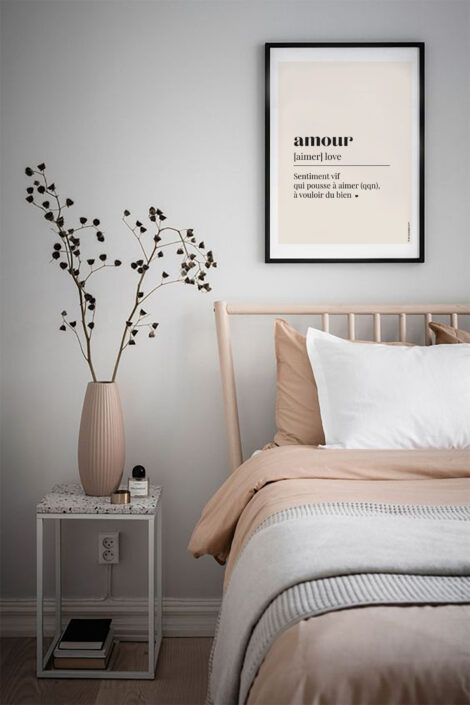 decoration murale chambre poster amour