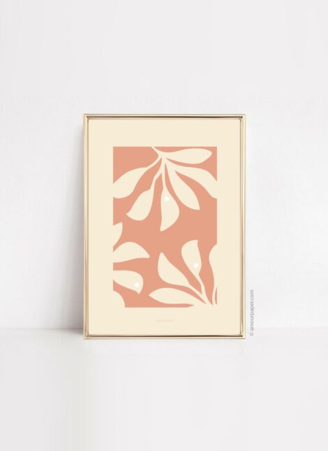 affiche papiers decoupes palm a imprimer decoration cadre