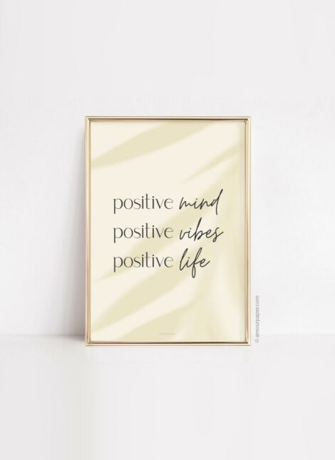 deco art mural positive vibes poster