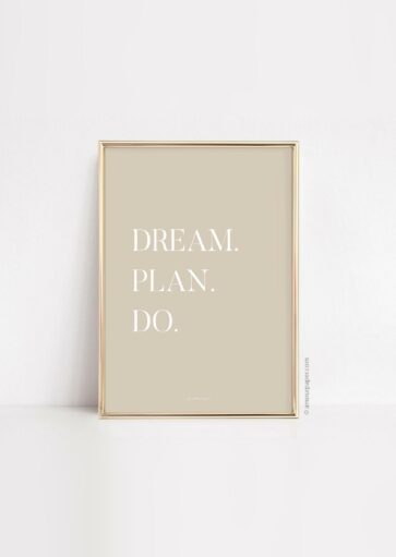 Affiche Dream Plan Do à imprimer