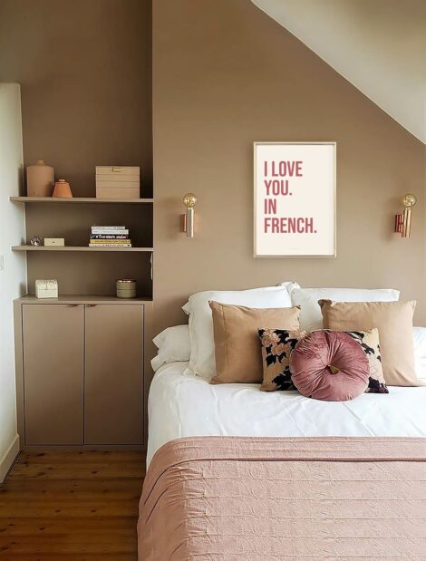 Affiche chambre I love You in French