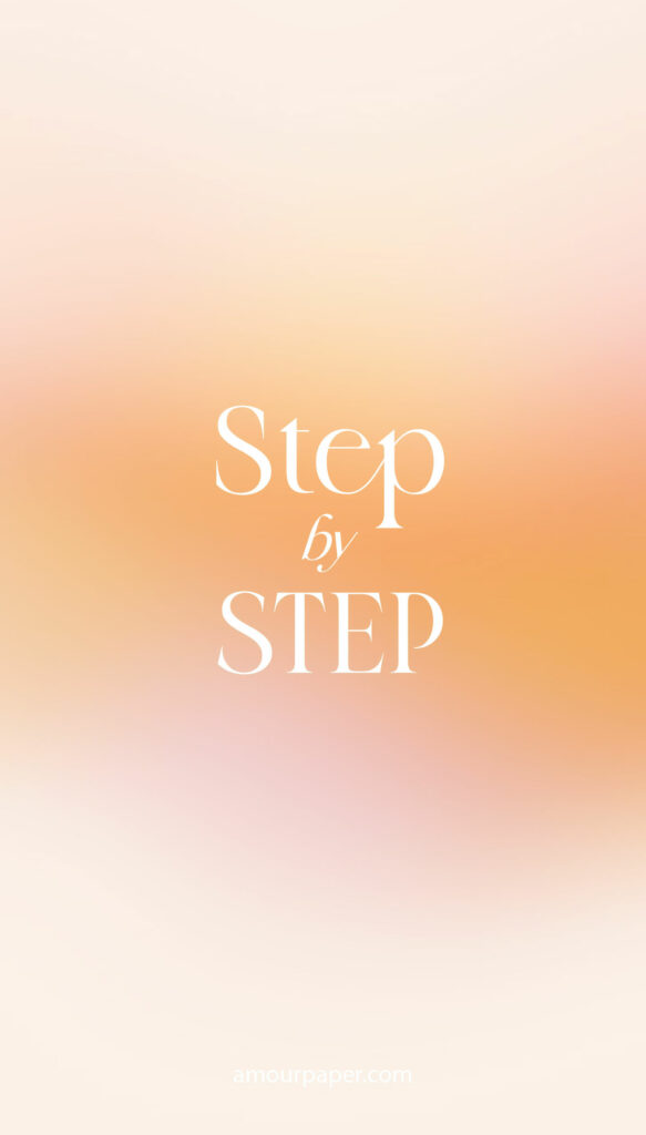 fond d'écran aesthetic motivation step by step