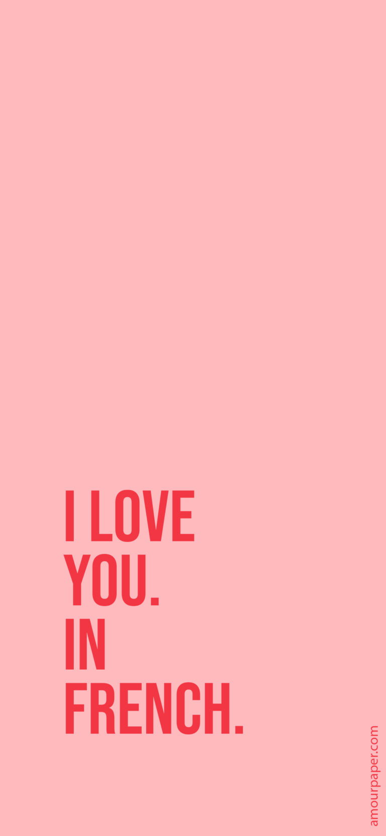 Fond d'écran I love you in French Août 2022 Amour Paper
