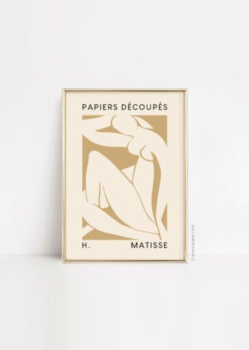 Affiche Matisse Femme Papiers découpés