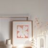 affiche fleur graphique corail