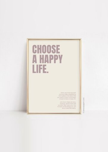 Affiche Choose a happy life