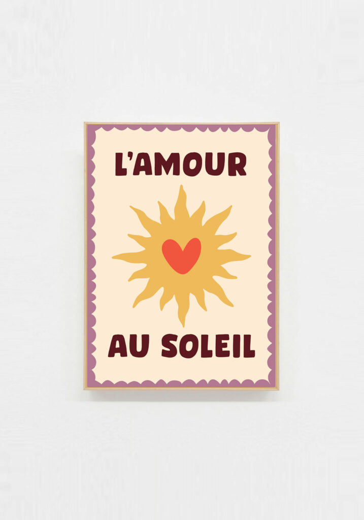 carte amour au soleil coeur