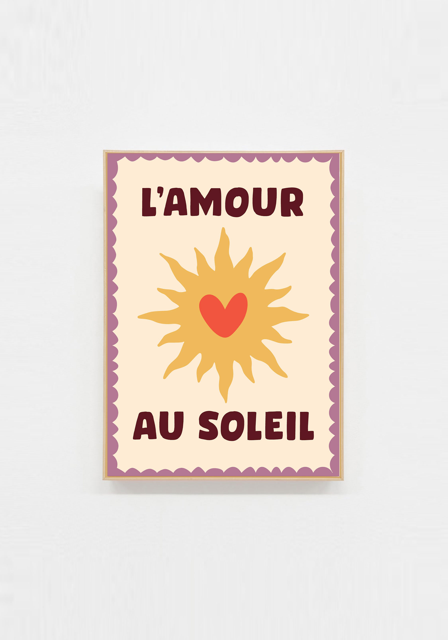 carte amour au soleil coeur